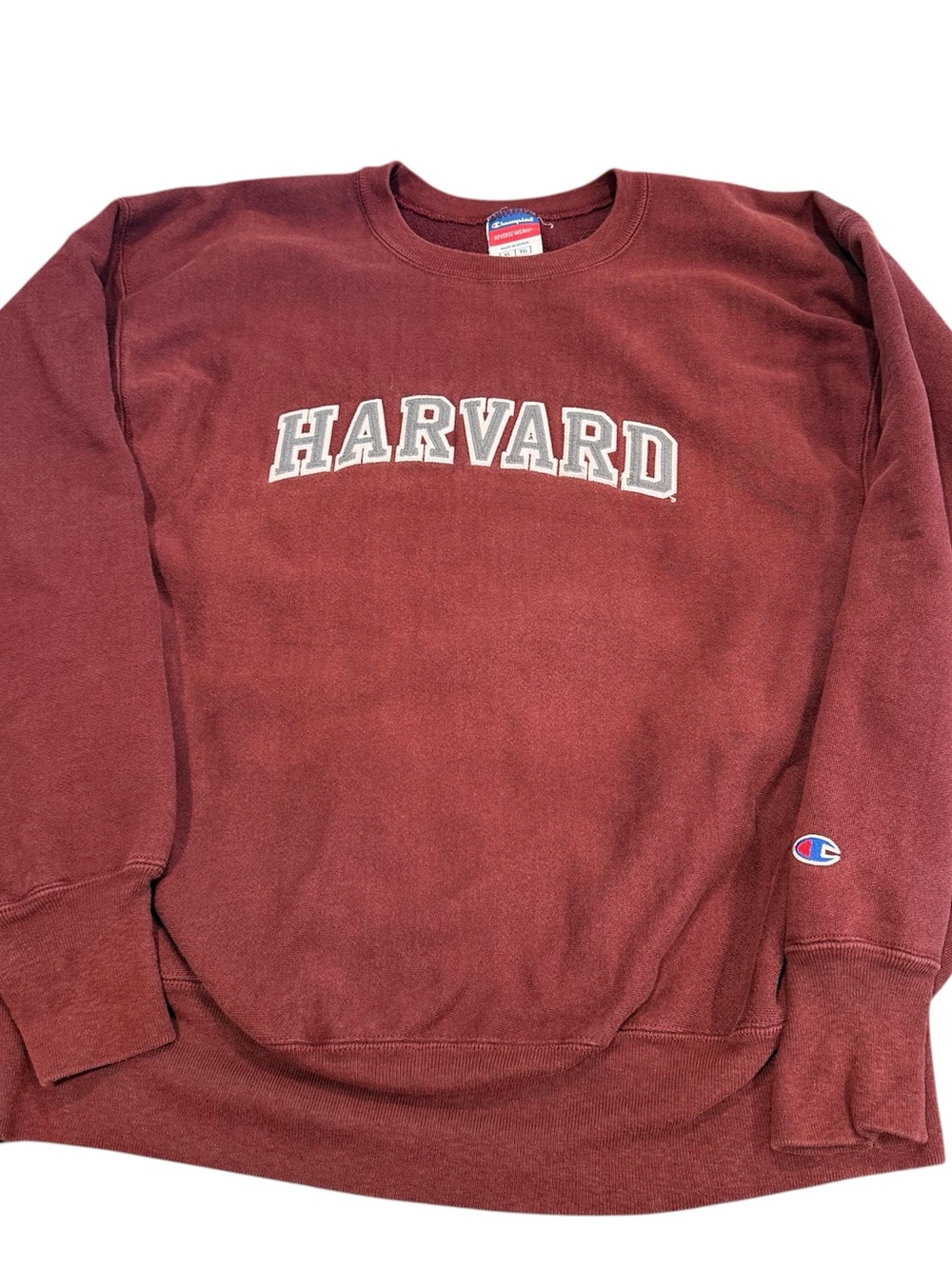 Vintage Champion Harvard reverse weave XL crewneck crimson red 90s